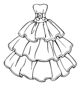 Pikachu and Dress coloring pages