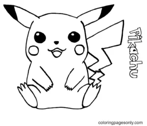 Pikachu and Dress coloring pages