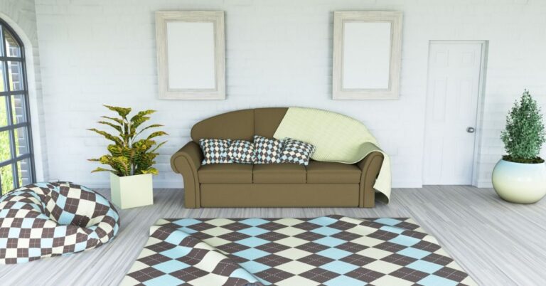 Soft Checkered Rugs for Living Rooms